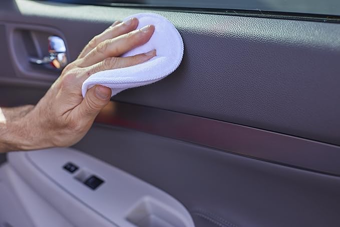 Viking Car Care 986017 Cotton Terry Wax Applicator Pads - 5 Inch Diameter, White, 6 Pack