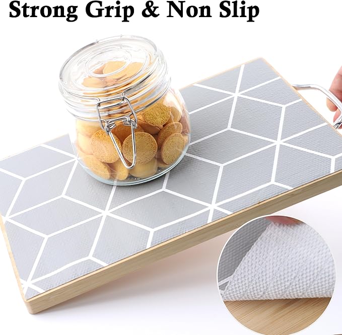 Shelf Liner 14 Inch Wide X 20 Ft Waterproof Cabinet Drawer Paper Mat Non Slip Pantry Cupboard Closet Liners Non Adhesive Liner for Kitchen Bathroom Dresser Refrigerator Under Sink