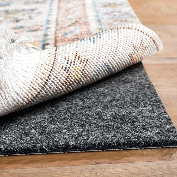 BAGAIL Felt and Natural Rubber Backing Rug Pads 1/8” Thick, 10 x 14 Ft Non Slip Rug Gripper Keep Rugs in Place, Under Area Rug Protective Cushioned Pads, Carpet Runners, Hardwood Floors Protection