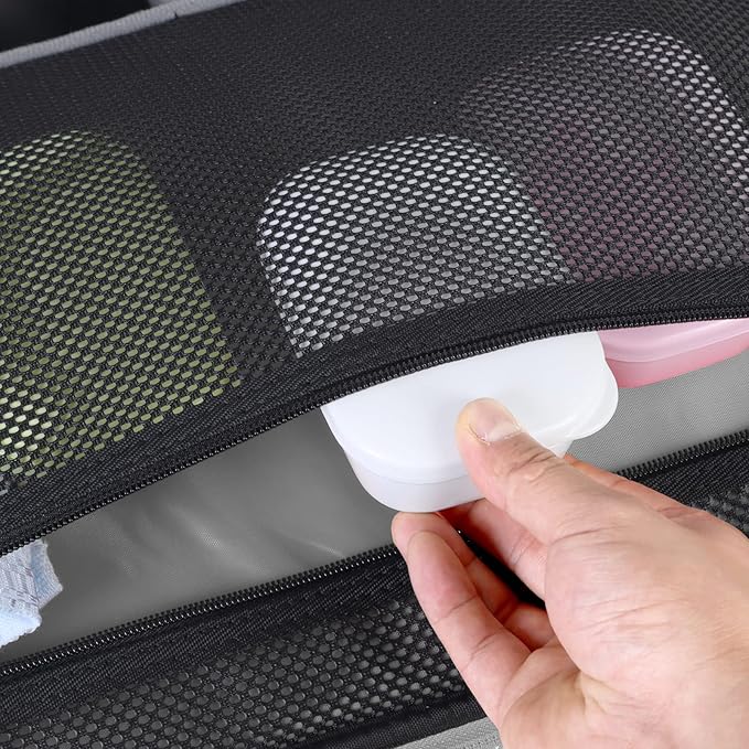 Quatish Leakproof Soap Dish with Lid & Draining Layer, Shatterproof Travel Bar Soap Holder Case Container, Portable Travel Size Toiletries Essentials for Camping, Gym, Bathroom, White