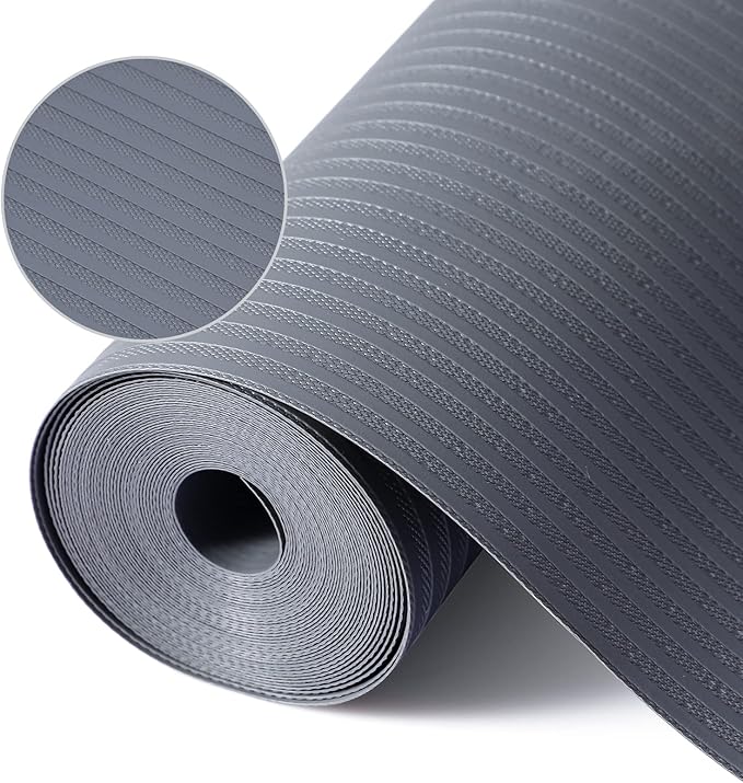 Shelf Liners for Kitchen Cabinets, 20Inch x 30Ft, Non Adhesive Shelf Liner, Non-Slip Kitchen Drawer Liners, Waterproof Durable Cabinet Liners for Shelves, Refrigerator, Pantry, Dark Gray