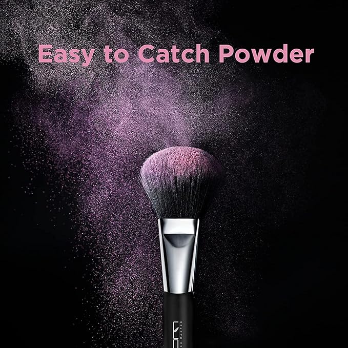 Travel Makeup Brushes Set w/Pouch, 5PCS Double Ended Portable Mini Cosmetic Brushes Kit for Foundation, Eyeshadow, Lip, Blush Make Up Brushes Professional(Black)