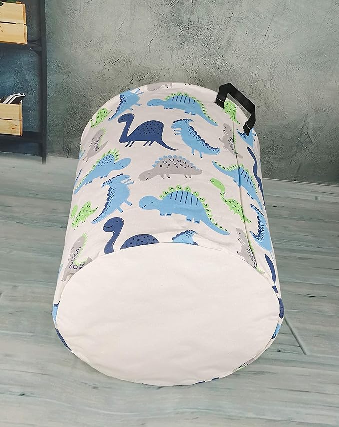 Kids Hamper Storage Basket Nursery Bins Baby Gift Toy Organizer Box Laundry Basket Large Canvas Collapsible Chest for Home/Dorm/Kitchen/Pet/Closet/Shelf/Room Decor(Dinosaur)