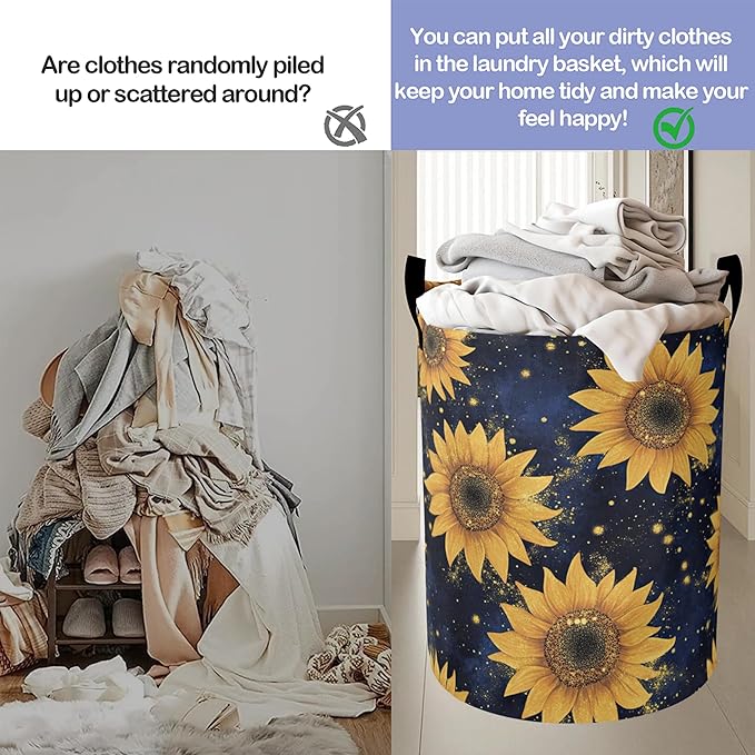 Laundry Basket,Turtle Fish and Coral Large Canvas Fabric Lightweight Storage Hamper Organizer Dirty Clothes Collapsible Waterproof for College Dorms,Bathroom