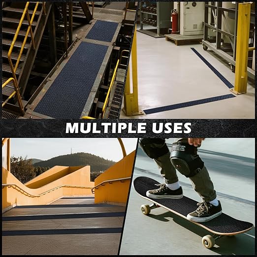 S&X Anti Slip Tape 4" x 60' Premium High Traction Grip Tape for Outdoor Stairs, Decks, Ramps - Waterproof & Durable