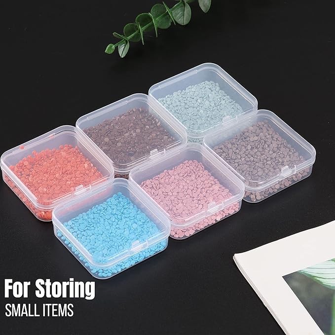 Mr. Pen - Small Plastic Containers, Clear, 12 pcs, Small Bead Organizer, Small Containers for Organizing, Bead Containers, Small Plastic Box, Mini Containers, Small Plastic Storage Containers