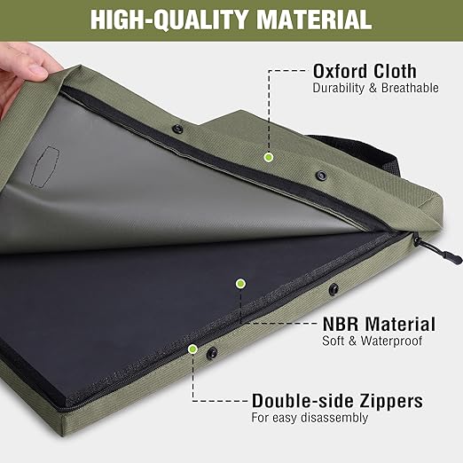 WORKPRO 17" Kneeling Pad with Removable Cover, Soft Pad Cushioning for Knee, Large Foam Kneeler Pad for Gardening, Daily Chores, Workout Supplies, Green