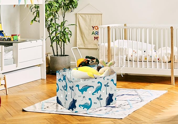 Baby Waterproof Storage Basket Toys Organizer Nursery Bins for Women Kids Hamper for Organizing Home/Dorm/Kitchen/Pet/Office/Closet/Shelf/Room Decor