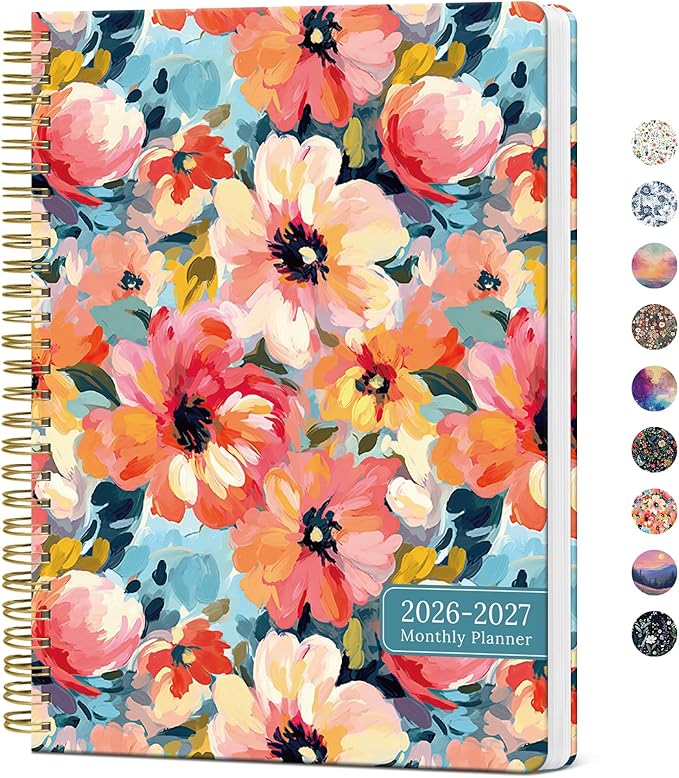 Monthly Planner 2026-2027, 2 Year Months Calendar Planner 2026-2027, Runs from January 2026 - December 2027, 7" x 10", 24 Months, Perfect for School Office Home Planning - Pastel Garden
