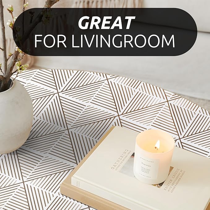 RAY STAR 18X96 Inch Shelf Liner for Kitchen Cabinets, Non-Adhesive Cabinet Liner Washable, PVC Drawer Liner for Dresser Non-Slip Bathroom (Classic)(3 Roll)