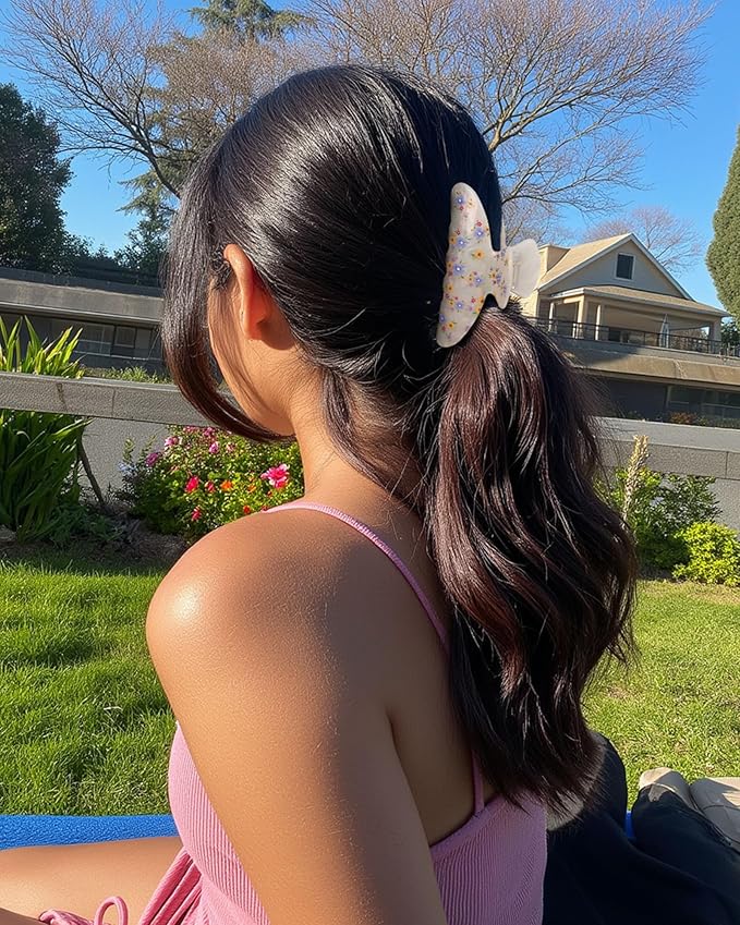 4Pcs Large Acrylic Clips - Big Non-Slip Banana Barrettes for Thick Hair, Strong Hold Jaw Clips for Women Girls