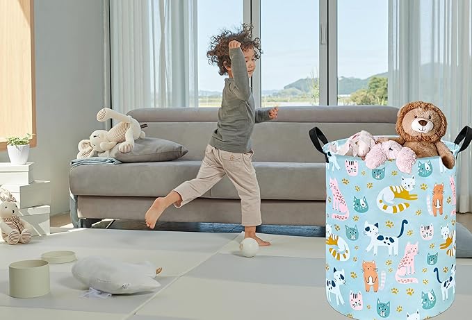 Round Laundry Basket Storage Bins Nursery Hamper Gift Baskets for Home,Office,Home Decor