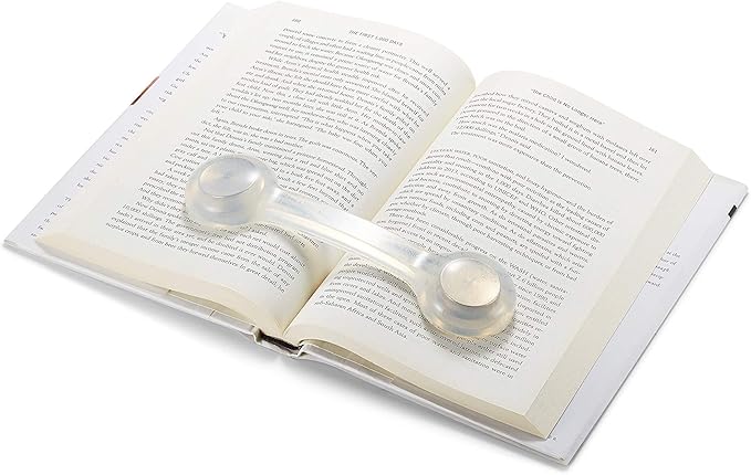 Bookmark/Weight-Page Holder-Holds Books Open and in Place-Clear-by Superior Essentials