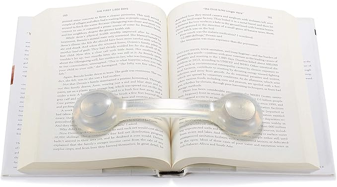 Bookmark/Weight-Page Holder-Holds Books Open and in Place-Clear-by Superior Essentials