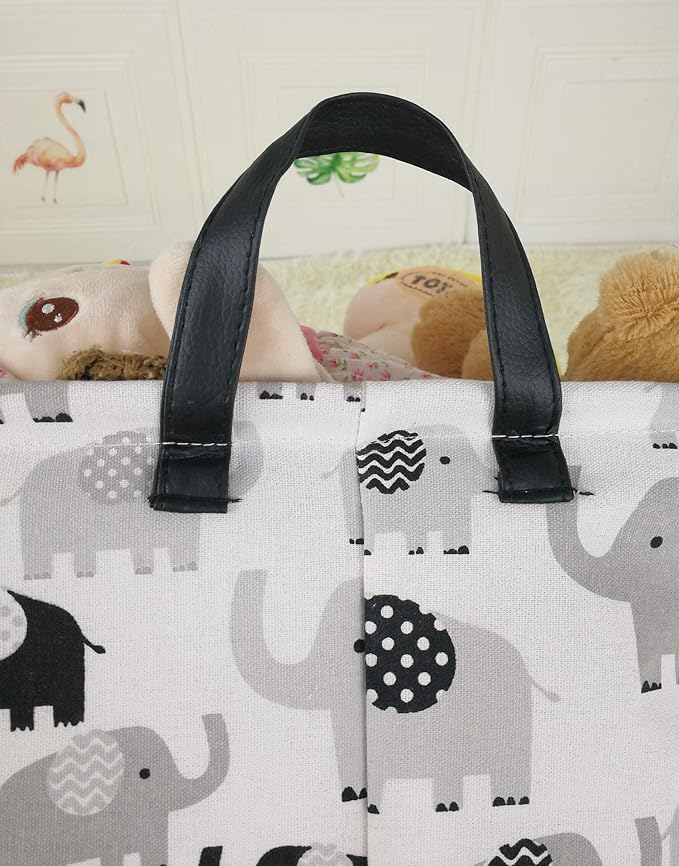 Rectangle Gift Shelf Nursery Storage Basket Laundry Hamper Storage Box and Bins for Home Clothes with Handles