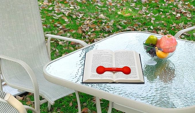Bookmark/Weight-Page Holder-Holds Books Open and in Place-RED-by Superior Essentials