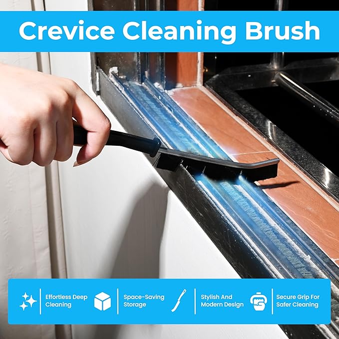 7Pcs Crevice Cleaning Brush, Gap Brush for Cleaning Hard Bristle Cleaning Tools for Baseboard Mesh Screen Sliding Door Track, Bathroom, Shower, Window, Household Use Scrub Brushes for Deep Cleaning