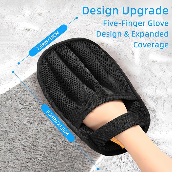 Pet Hair Removal Glove for Cats & Dogs, Upgraded Electrostatic Pet Hair Remover Glove, Reusable Dog Hair Remover for Laundry & Couch, Cat Hair Remover Furniture Tool, Pet Hair Remover Glove