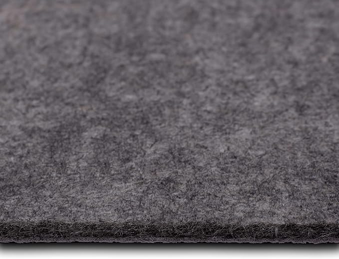 Mohawk Home 4' x 6' Premium Luxury Non Slip Rug Pad 1/4 Thick Dual Surface Felt + Rubber Gripper - Safe for All Floors, Synthetic Fiber, Grey