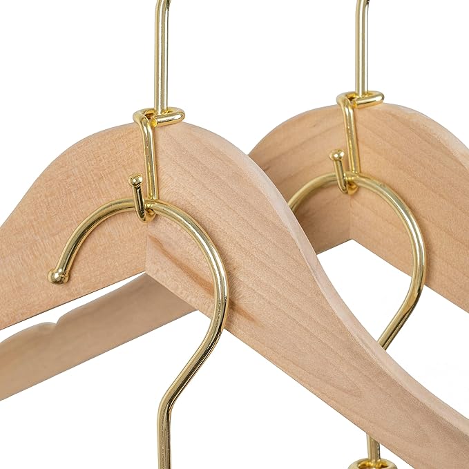 Metal Clothes Hanger, 36 Pack Connector Hooks Stable Gold Metal Outfit Hangers Extender Clips Organizer Strong Mini Cascading Hanger Hooks