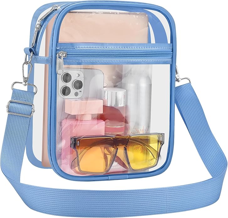 USPECLARE Clear Purse Stadium Transparent Messenger Bag Stadium Approved for Men and Women Clear CrossBody Bag