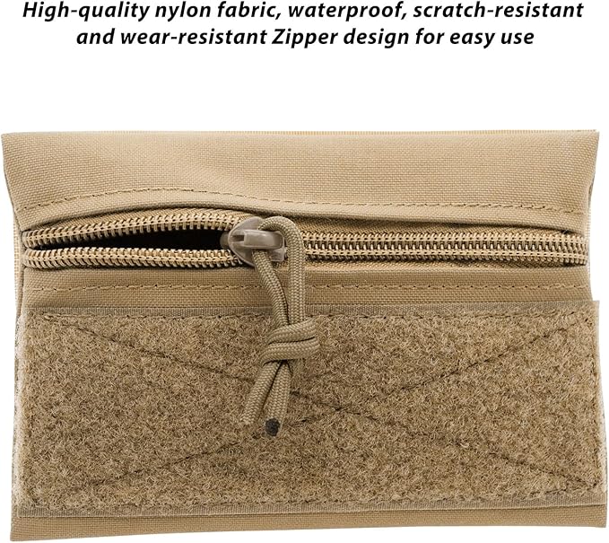 Qavctw Tactical Admin Pouch Bag with Hook and Loop Tool Storage Bag Snack Pouch Candy Bag Hanging Pouches Backpack Accessory Pouch