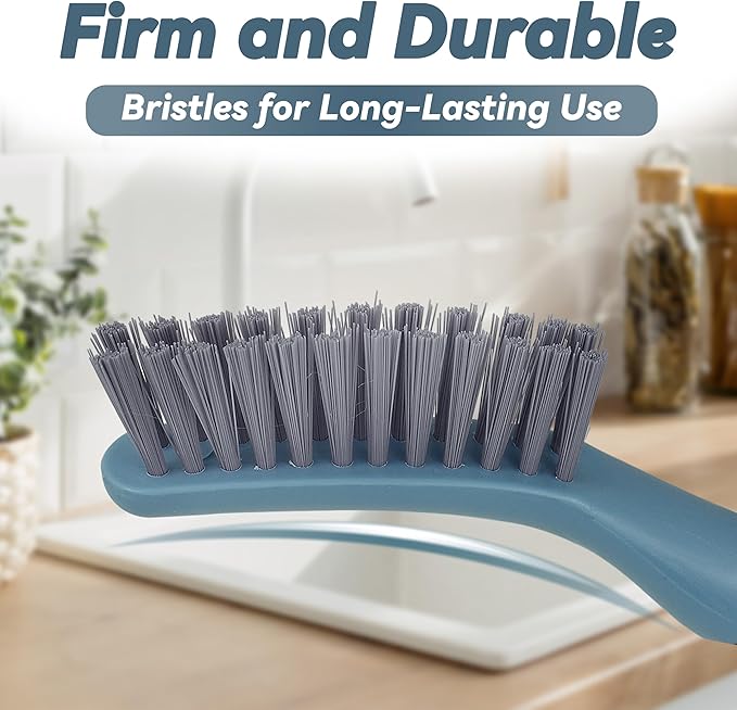 2 Packs Small Brushes for Cleaning, Stiff Bristle Grout Scrub Brushes for Kitchen, Bathroom, and Tile Floors, Ideal for Gaps, Crevices, and Window Tracks