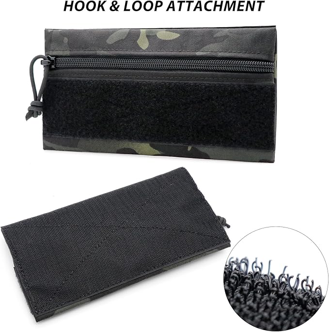 Qavctw Tactical Admin Pouch Bag with Hook and Loop Tool Storage Bag Snack Pouch Candy Bag Hanging Pouches Backpack Accessory Pouch