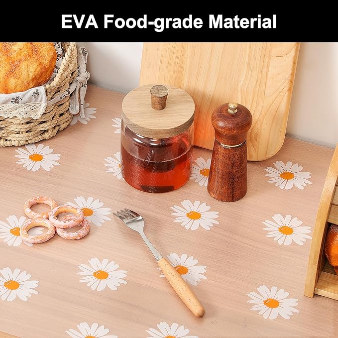 Cooyes Shelf Liner – Premium Non-Adhesive Cabinet & Drawer Liner for Kitchen – Waterproof Shelf Paper with Modern Pattern – Durable EVA Cabinet Mat – Easy to Cut (23.6" W x 118" L)