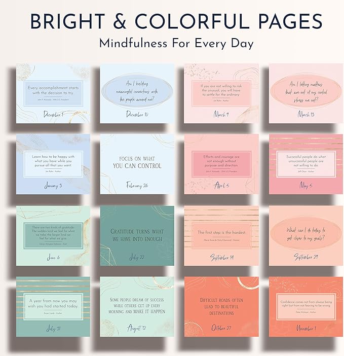 RYVE Motivational Calendar - Daily Flip Calendar with Inspirational Quotes - Motivational Gifts and Inspirational Gifts for Women, Desk Decor, Office Decor for Women and Office Desk Accessories