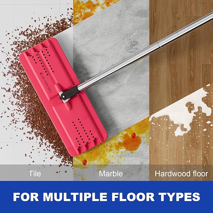 JOYMOOP Flat Mop and Bucket System, Microfiber Mop for Floor & Wall Cleaning, Household & Commercial Use, Wet Dry Cleaning for Hardwood, Tile & Glass, 60" Mop with 3 Pads