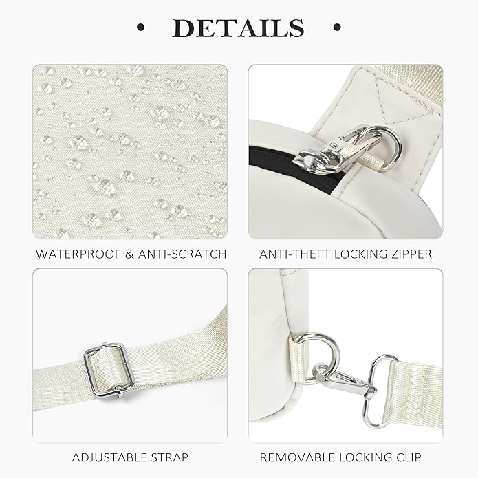 TOPEAST Anti Theft Crossbody Bags for Women Men, Small Sling Crossbody Bag Travel Purse Shoulder Wallet with RFID Blocking