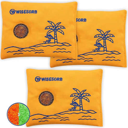 200G x 3PCS Rechargeable Desiccant Packs for Storage, Reusable Dehumidifier Bags Color Indicating Silica Gel Desiccant Packets Moisture Absorbers for Safe Luggage 3D Filaments Electronics