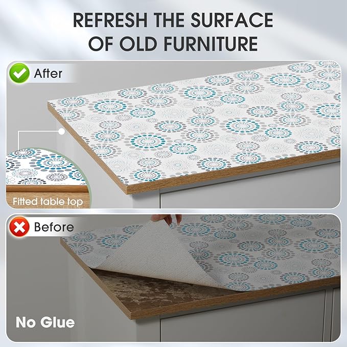 Drawer and Shelf Liner, Non-Slip Kitchen Cabinet Liners Non-Adhesive Thick Strong Grip Waterproof Washable Mats Protect Dresser Shelves Cupboard Bathroom Cabinets, Spiral, 18 in X 10 FT