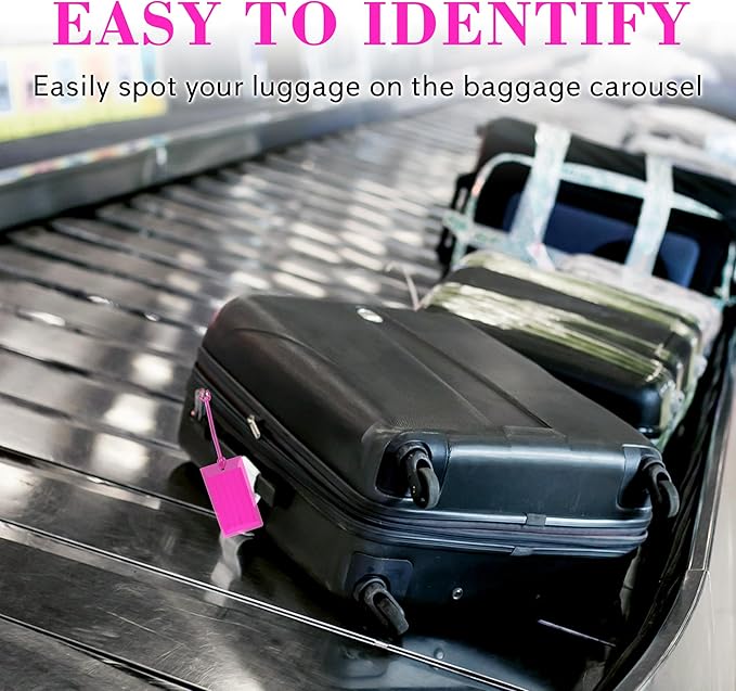 30 Pack Luggage Tags for Suitcases, Airplane Travel Essentials for Flying, International Travel Must Haves, and Luggage Accessories by Sodsay