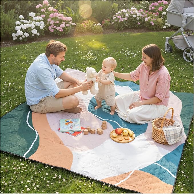 Waterproof Picnic Blanket Outdoor Camping Beach Mat Extra Large Foldable Car Essential Roadtrip Gadget Rv Accessories Glamping Tent Gear Must Haves Hiking Stuff Backpacking Necessities Gift