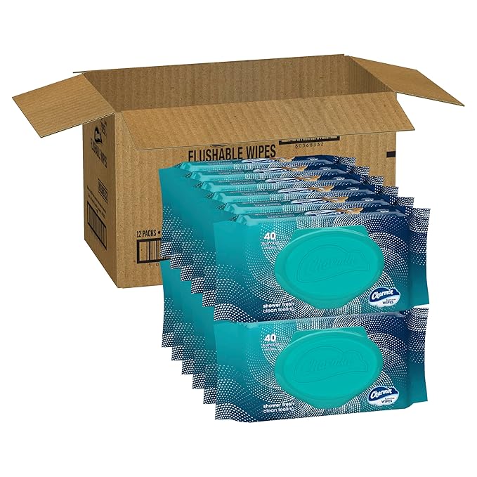 Charmin Flushable Wipes, 480 Total Wipes (24 Packs of 40)