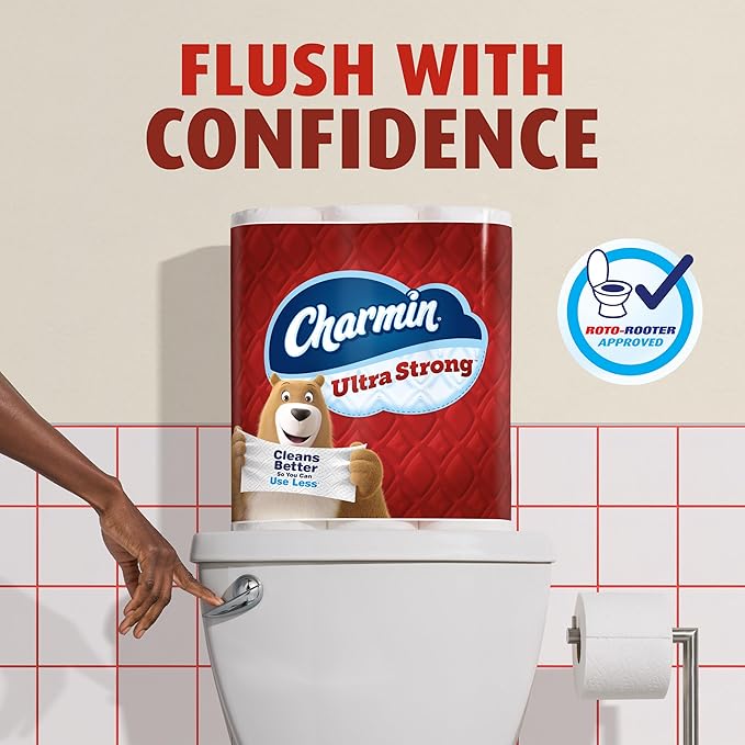 Charmin Ultra Strong Toilet Paper 12 Mega XL Rolls, 330 Sheets Per Roll