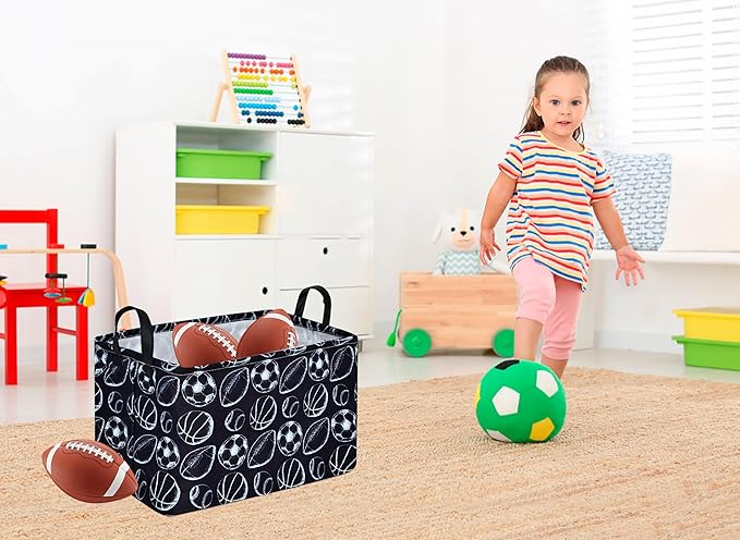 Kids Hamper Storage Bins Organizer Toy Box Laundry Basket Large Canvas Collapsible Chest for Home/Dorm/Kitchen/Pet/Office/Closet/Shelf/Gift Baskets