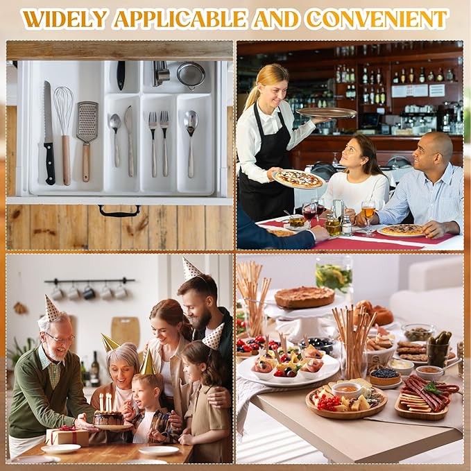 Suzile Acrylic Cutlery Storage Organizer Bin Silverware Caddy Countertop Knife Spoon and Fork Holder Kitchen 3 Section Tableware Storage Box for Cabinet Indoor Home Flatware Dining Room(Pink,M)