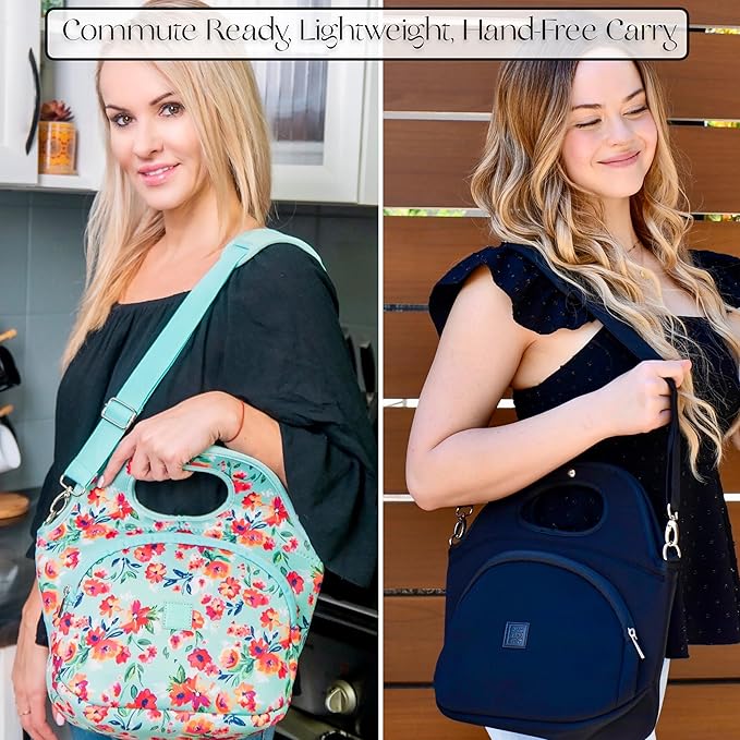 Made Easy Kit Large Insulated Lunch Tote Bag – Stylish Neoprene Carrier, Foil Lining, Front Zipper Pocket & Shoulder Strap – Machine Washable, Lightweight, Travel Ready (Cheetah)