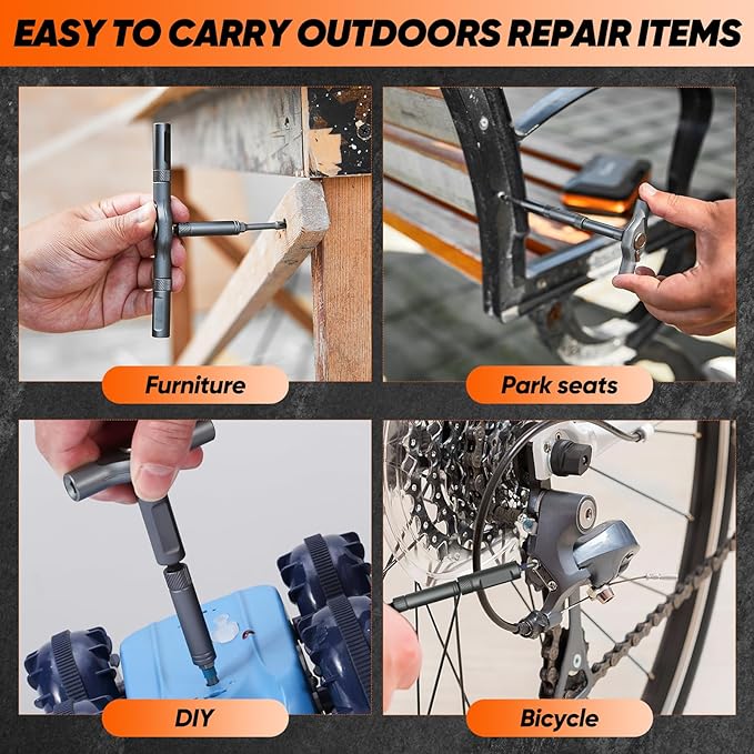 Saker 42-in-1 Magnetic Screwdriver Set, Multi-Bit Free Combination Ratchet Screwdriver Set Portable Repair Tool Kit for Gifts, Furniture, Computers, Bicycles, and DIY, Grey