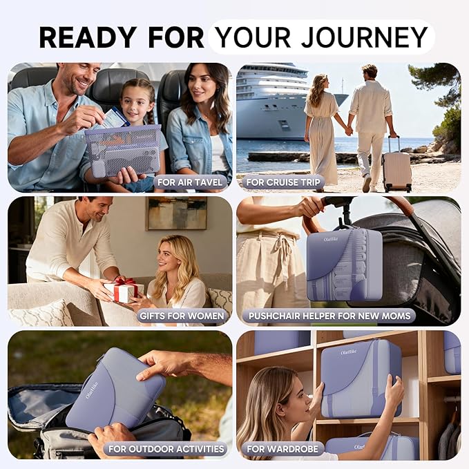11 Set Packing Cubes for Travel, Gifts for Women Mom,Anti-Tearing Suitcase Organizer,OlarHike Vacation Essentials & Accessories for Cruise Ship