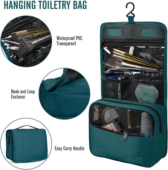 Veken 8 Set Packing Cubes for Travel Essentials, Suitcase Organizer Bags in 4 Sizes, Carry-On Luggage Accessories with Large Laundry & Hanging Toiletry Bag, Must-Have for Airplane, Road Trip & Camping