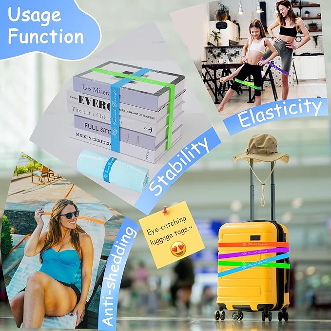 6 Pack Towel Band for Beach Pool Lounge Chair Strap Clip Carnival Cruise Ship Essentials 2026 Packing List Royal Caribbean Card Lanyard Cup Luggage Tag Holder Women Vacation Must Haves Summer Travel