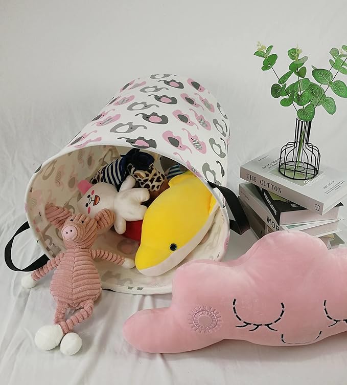 Kids Hamper Storage Bins Organizer Toy Box Laundry Basket Large Canvas Collapsible Chest for Home/Dorm/Kitchen/Pet/Office/Closet/Shelf/Gift Baskets