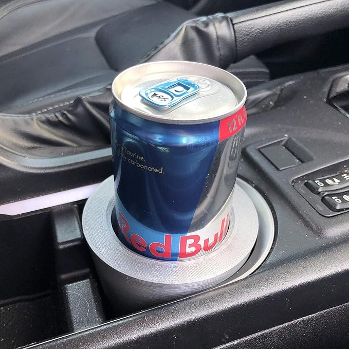 Red Bull Slim Can Cup Holder Adapter (3D Printed in the USA) (Space Grey)