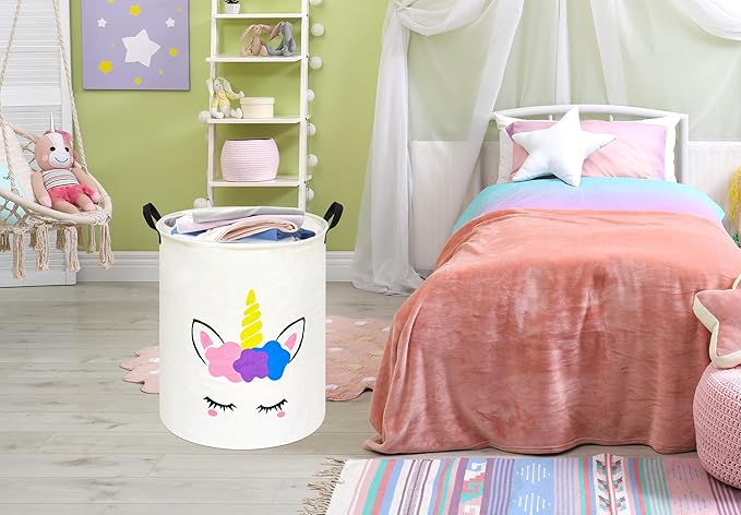 Round Laundry Basket Storage Bins Nursery Hamper Gift Baskets for Home,Office,Home Decor