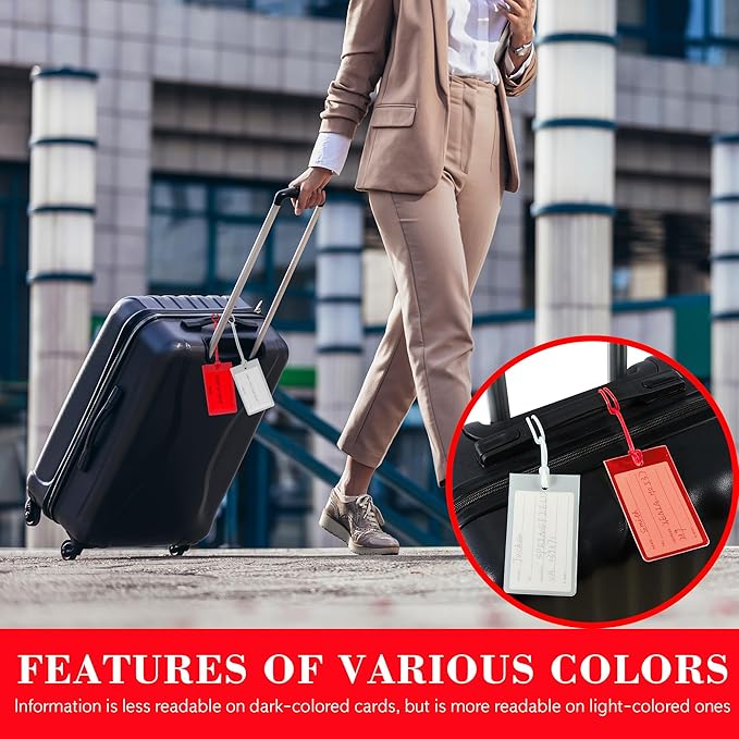 Sodsay 100 Pack Luggage Tags for Suitcases, Airplane Travel Essentials for Flying, International Travel Must-Haves, and Luggage Accessories