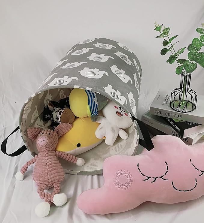 Kids Hamper Storage Bins Organizer Toy Box Laundry Basket Large Canvas Collapsible Chest for Home/Dorm/Kitchen/Pet/Office/Closet/Shelf/Gift Baskets